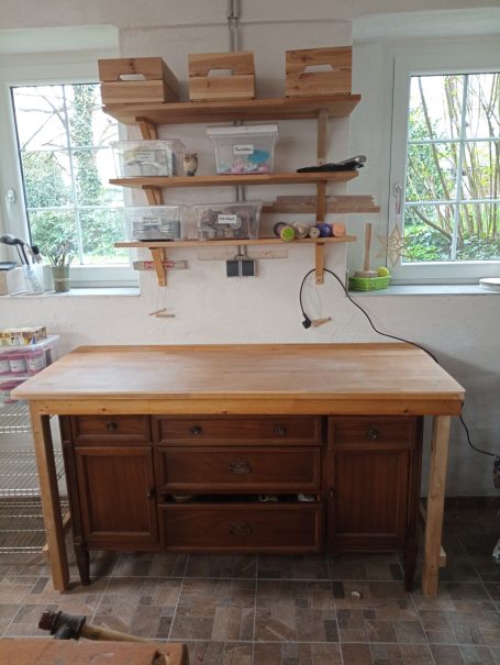 Platz zum Ausrollen des Tons